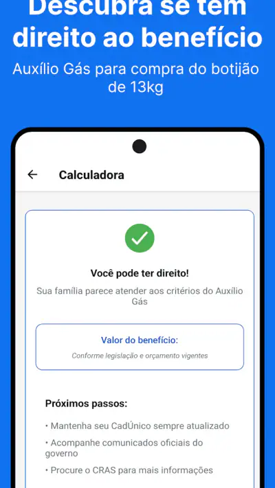 Vale Gás - Auxílio Meu social screenshot 1