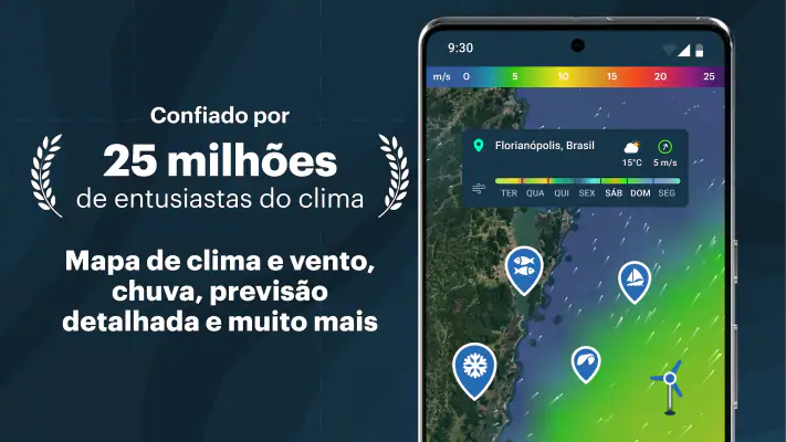 Windy: previsão de surf e vela screenshot 1