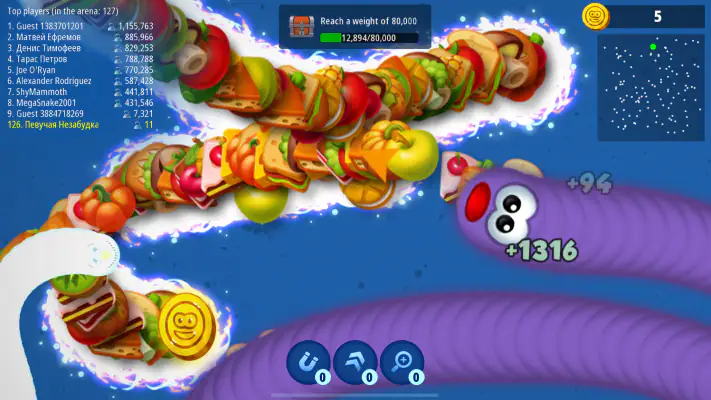 Zona das Minhocas.io - Cobra screenshot 1